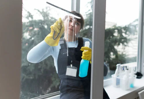 Nettoyage de vitres intérieures et extérieures à la Boissière-École